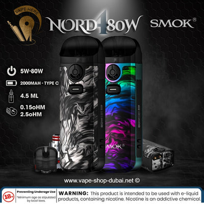 SMOK Nord 4 Pod Kit 2000mAh - 80W - Vape Here Store