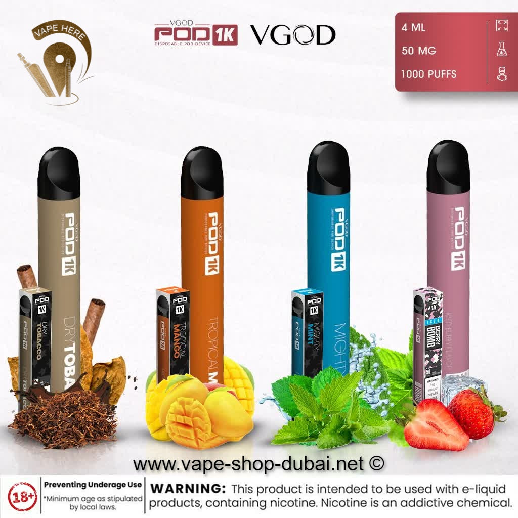 VGOD 1K POD DISPOSABLE DEVICE 1,500 PUFFS | Best Vape Store in Abu Dhabi | Vape Here Store Dubai | Free Delivery | Vape Here Store VGOD 1K POD DISPOSABLE DEVICE 1,500 PUFFS | Best Vape Store in Abu Dhabi | Vape Here Store Dubai | Free Delivery | Vape Here Store