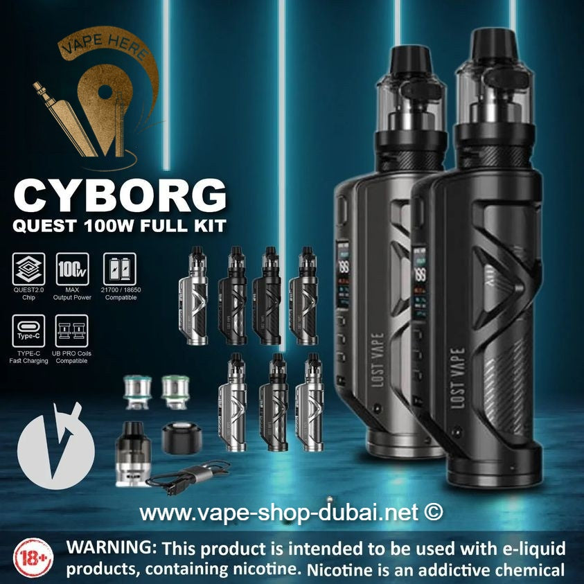 LOST VAPE CYBORG QUEST 100W FULL KIT| Vape KSA best Price | Vape Abu Dhabi Instagram | Vape Here Store LOST VAPE CYBORG QUEST 100W FULL KIT| Vape KSA best Price | Vape Abu Dhabi Instagram | Vape Here Store