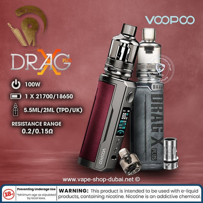 VOOPOO DRAG X PLUS 100W POD MOD KIT - Vape Here Store