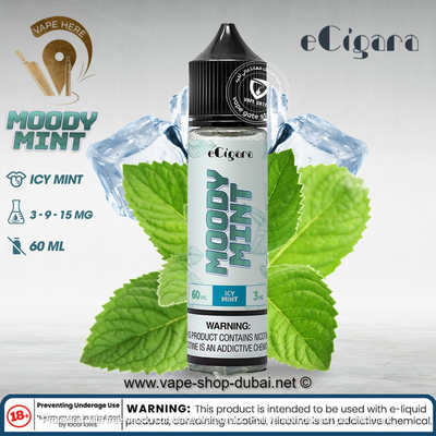 Moody Mint E Liquid by eCigara - Vape Here Store