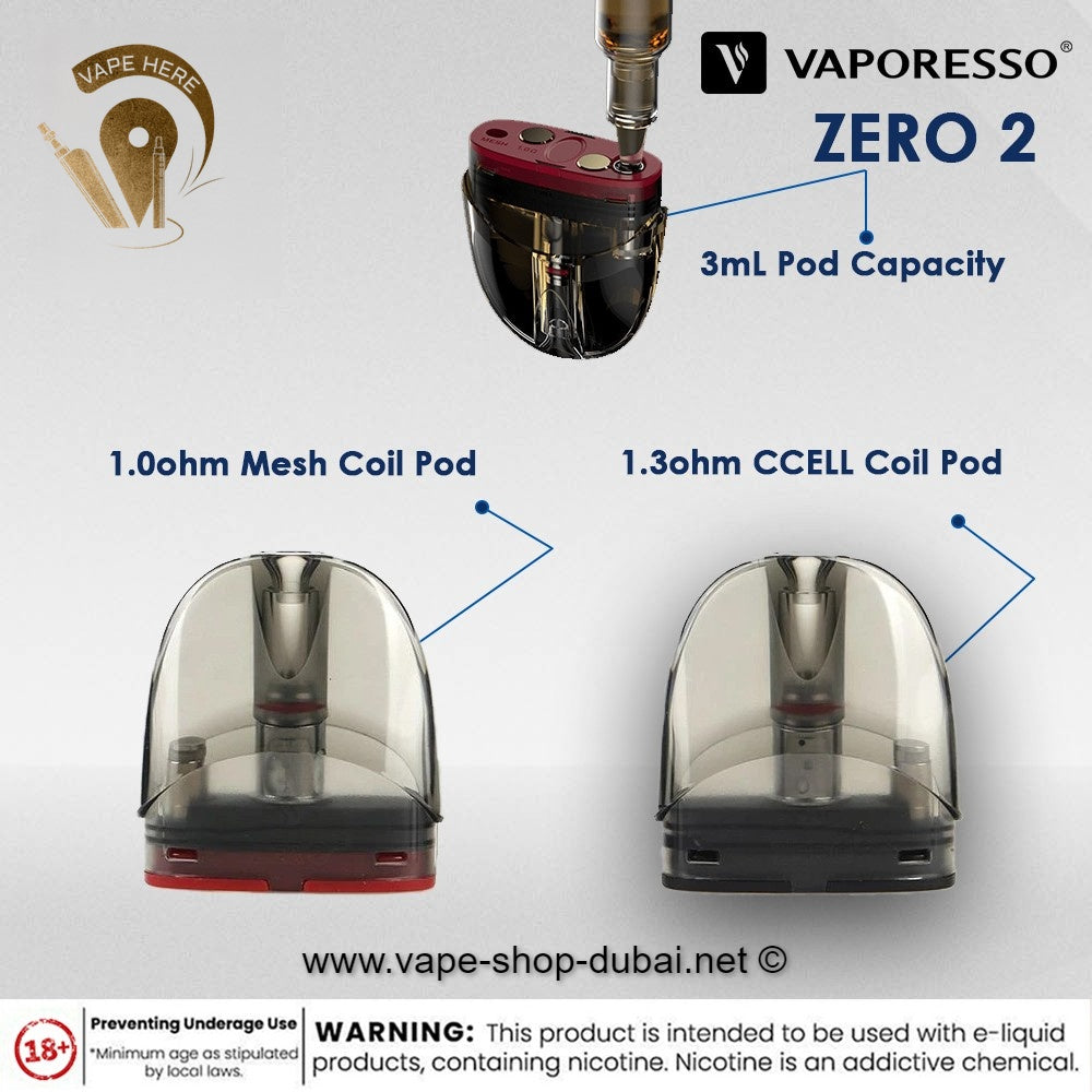 VAPORESSO ZERO 2 POD SYSTEM - Vape Here Store