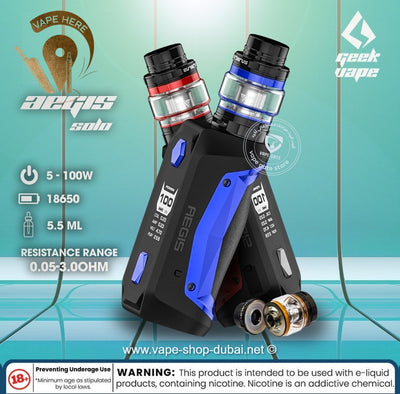 GEEKVAPE Aegis Solo Starter Kit 100W - Vape Here Store