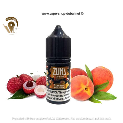 Zuma Summer Peach/Lychee 30ml Saltnic - Vape Here Store