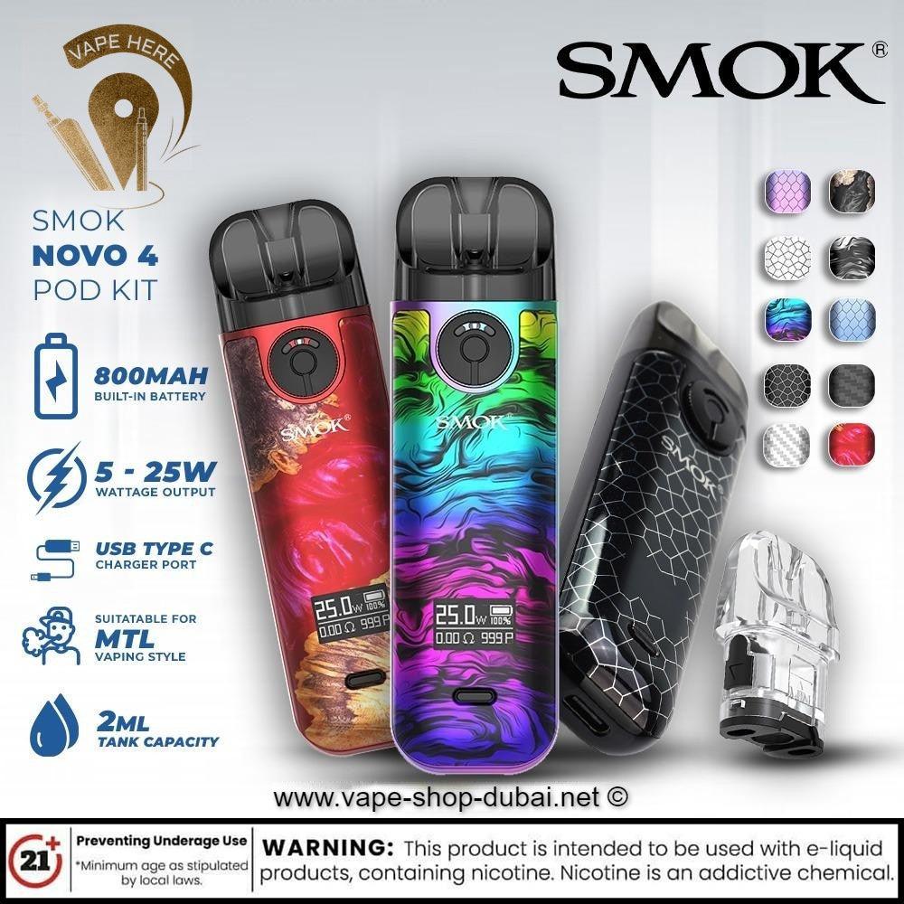 SMOK NOVO 4 Pod Kit - 800mAh 25W - Vape Here Store