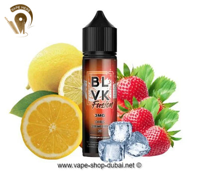 BLVK CITRUS STRAWBERRY ICE E-LIQUIDE 60ml - BLVK FUSION SERIES - Vape Here Store