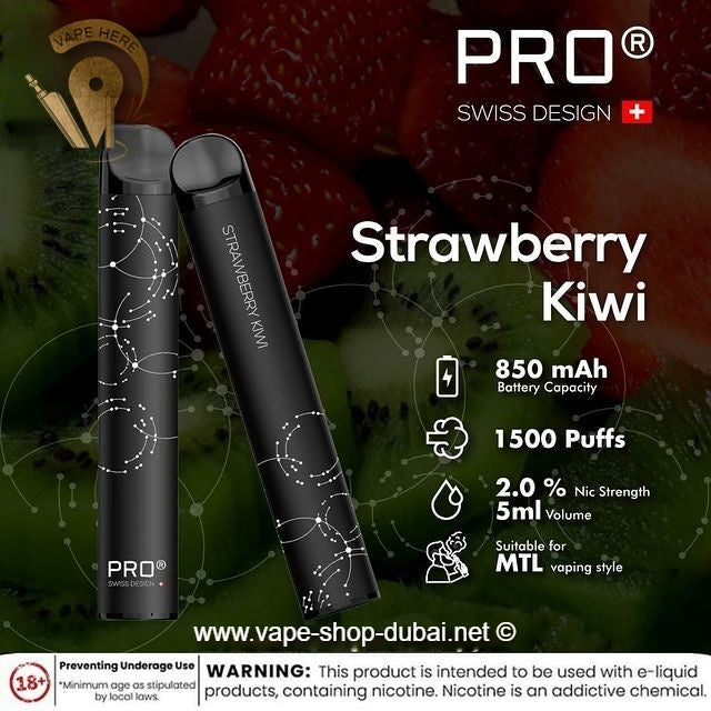 SWISS PRO Disposable Pod System - 1500 Puffs - 20 mg - Vape Here Store