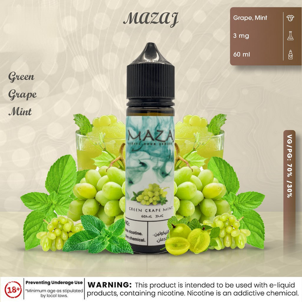 Green Grape Mint -  by Mazaj 60ml E Juice - Vape Here Store