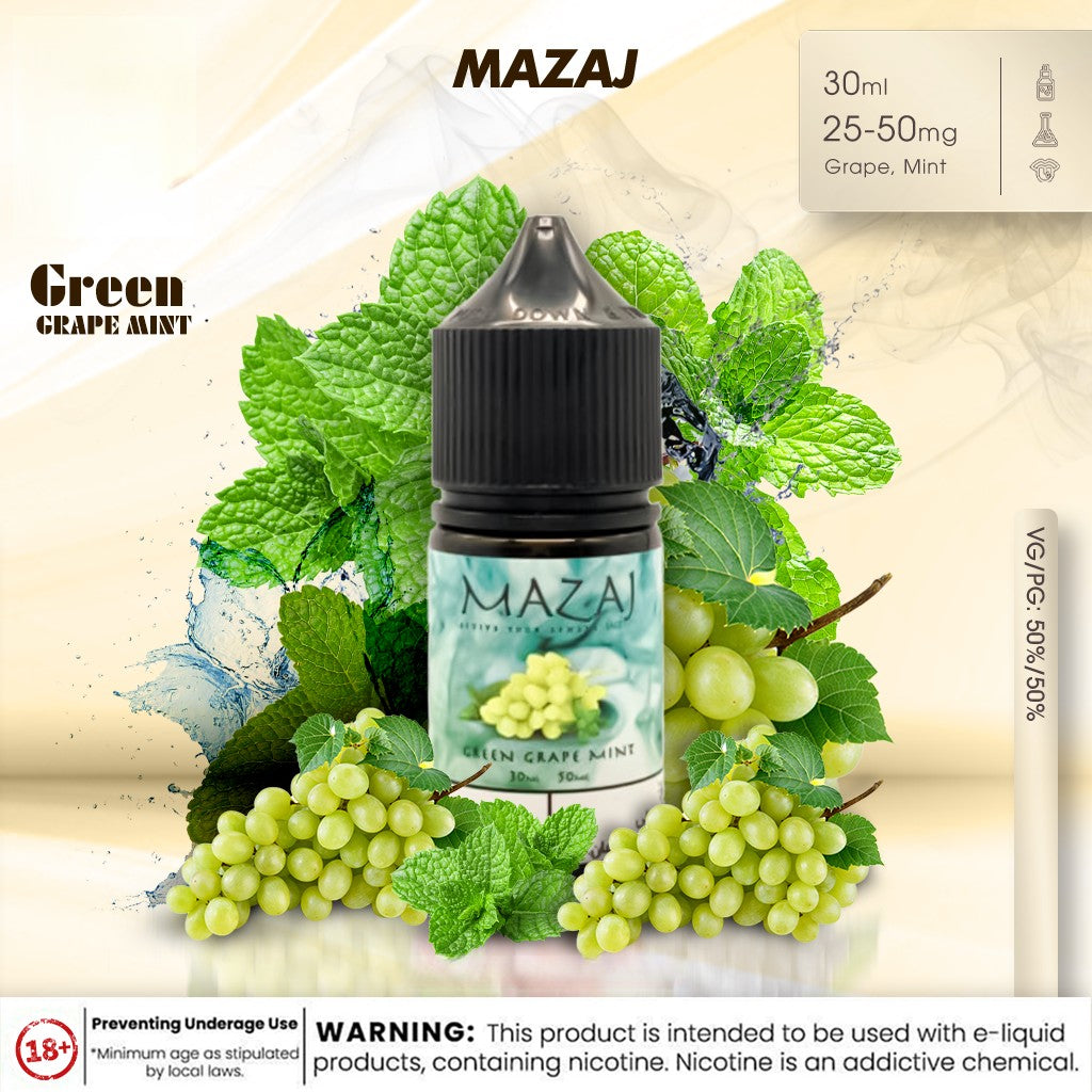 Green Grape Mint -  by Mazaj 30ml SaltNic - Vape Here Store