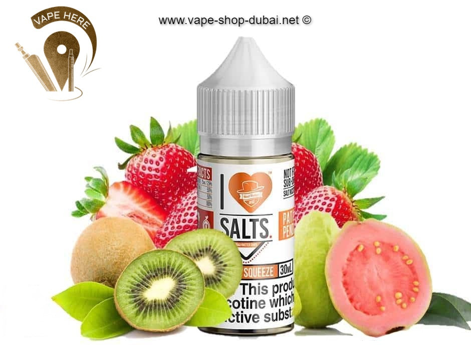 Island Squeeze (Strawberry Guava) -  I Love Salts / Mad Hatter Juice - Vape Here Store