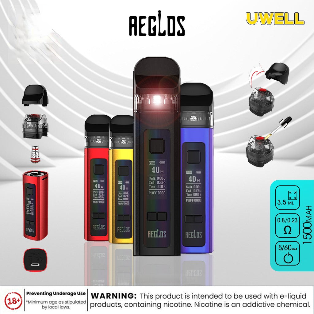UWELL AEGLOS POD KIT 1500mAh - 60W - Vape Here Store