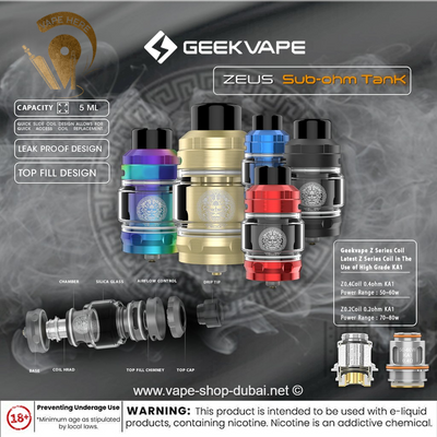 GEEKVAPE ZEUS SUB-OHM TANK - Vape Here Store