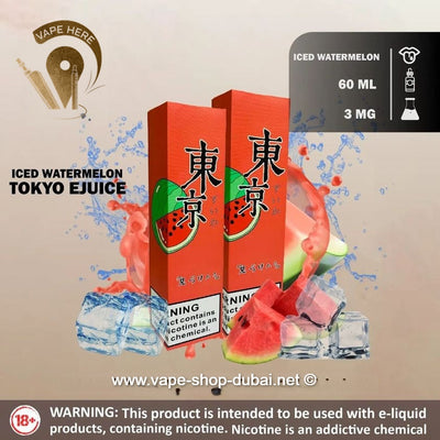 TOKYO ICED WATERMELON E LIQUID 60ML- CLASSIC SERIES - Vape Here Store