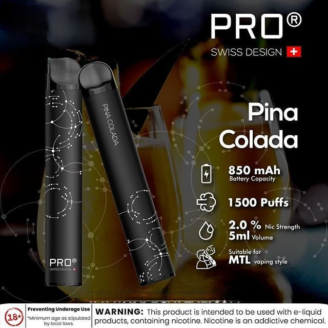 SWISS PRO Disposable Pod System - 1500 Puffs - 20 mg