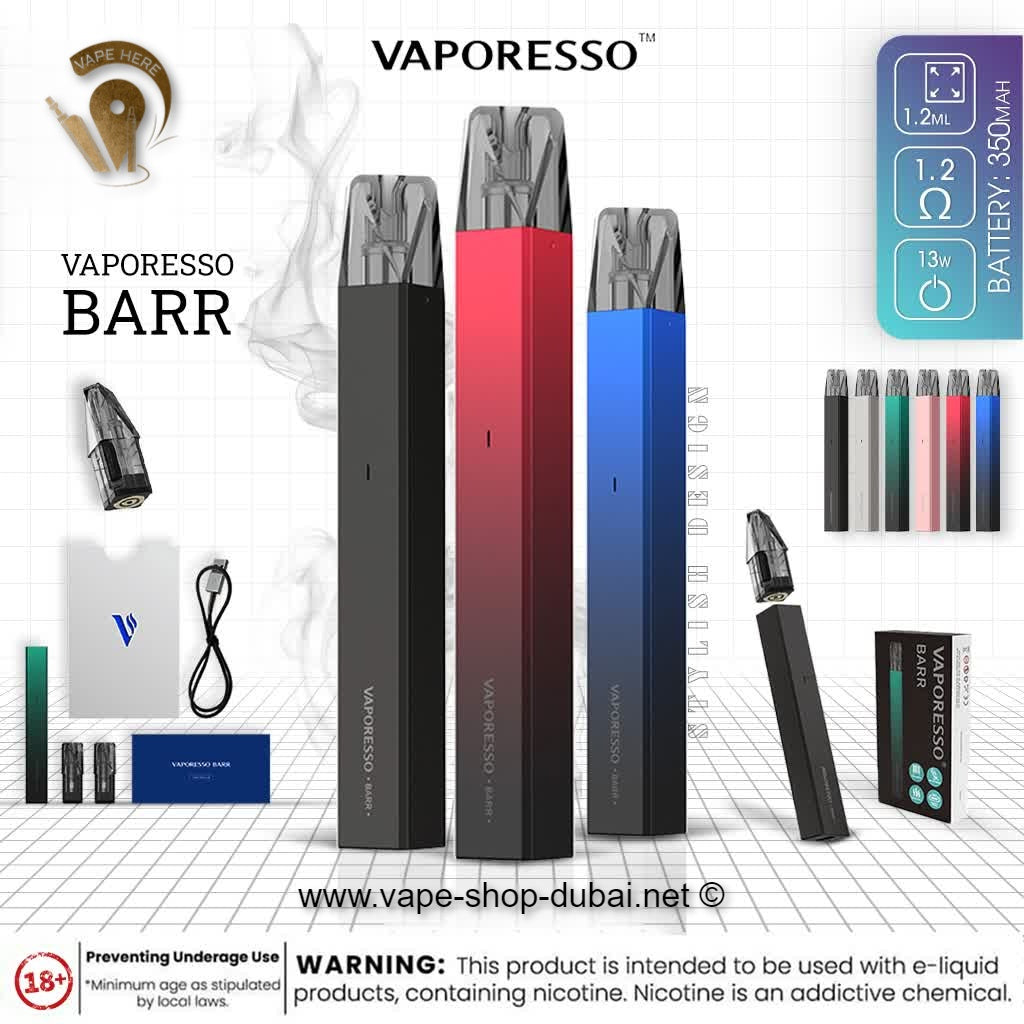 vaporesso barr pods VAPORESSO BARR POD KIT | Vape Here store | Vape Abu Dhabi | Vape UAE | Vape Shop Near to me | Vape Alain Delivery
