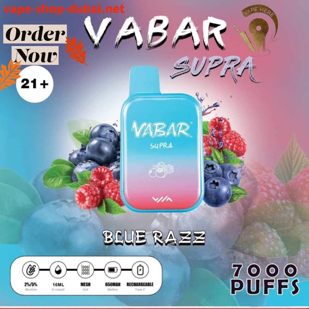 Vabar Supra 7000 Puffs Disposable Pods - Vape Here Store