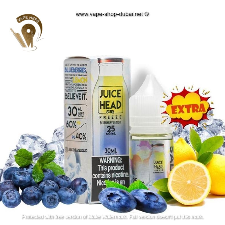 JUICE HEAD SALTS - BLUEBERRY LEMON FREEZE - Vape Here Store
