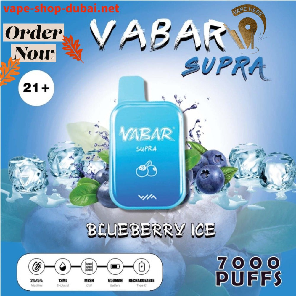 Vabar Supra 7000 Puffs Disposable Pods - Vape Here Store