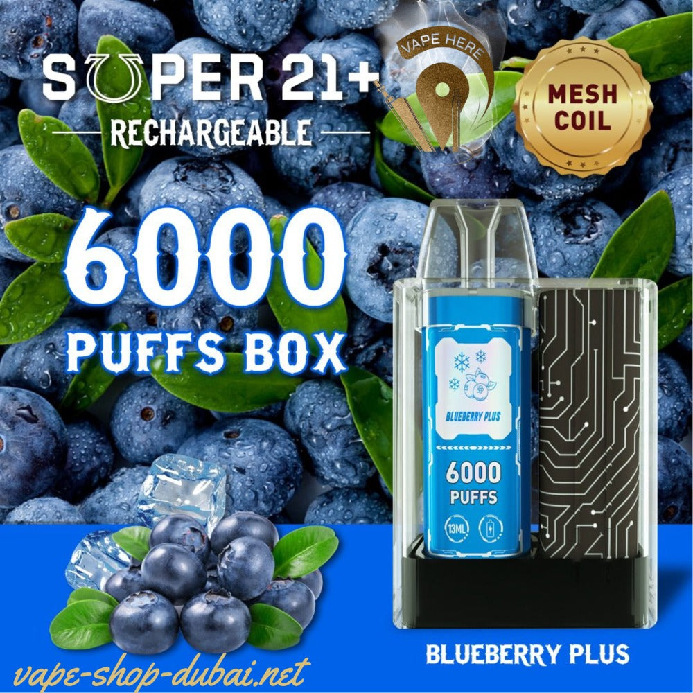 SUPER 21+ 6000 Puffs Disposable Kit - Vape Here Store