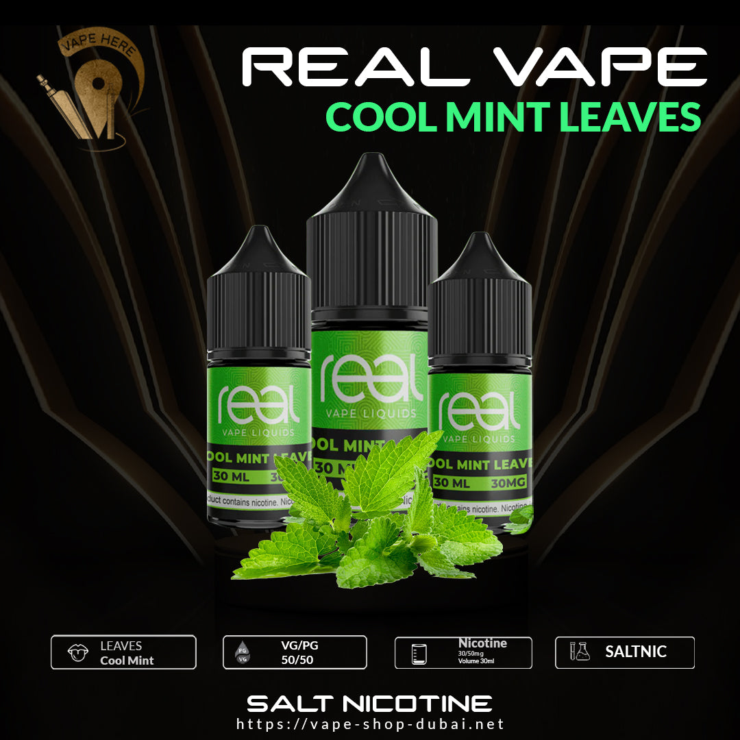 COOL MINT LEAVES - REAL VAPE SALTNIC 30ml - Vape Here Store