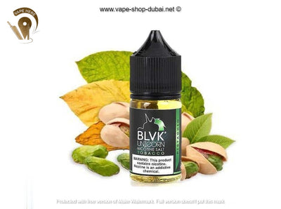 BLVK TOBACCO PISTACHIO SaltNic 30ml - BLVK UNICORN SERIES - Vape Here Store