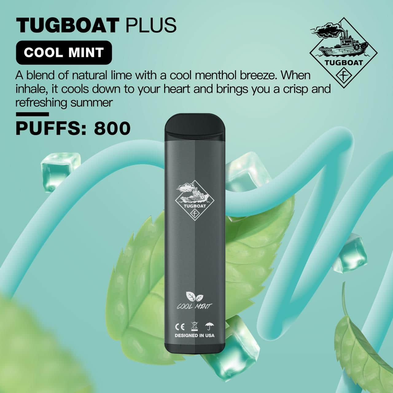 TUGBOAT PLUS VAPE DISPOSABLE PODS (800 Puffs) - Vape Here Store