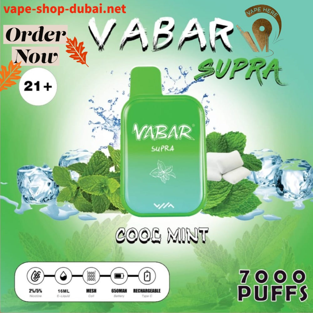 Vabar Supra 7000 Puffs Disposable Pods UAE Dubai