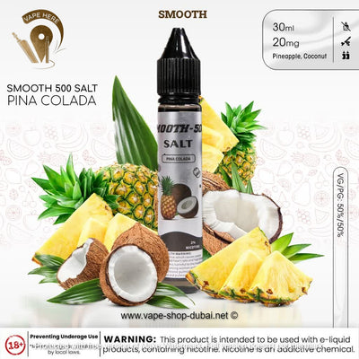 Smooth 500 Salt - Pina Colada 30ml - Vape Here Store