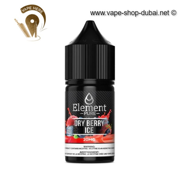 ELEMENT PURE - DRY BERRY ICE SALTNIC 30ML - Vape Here Store