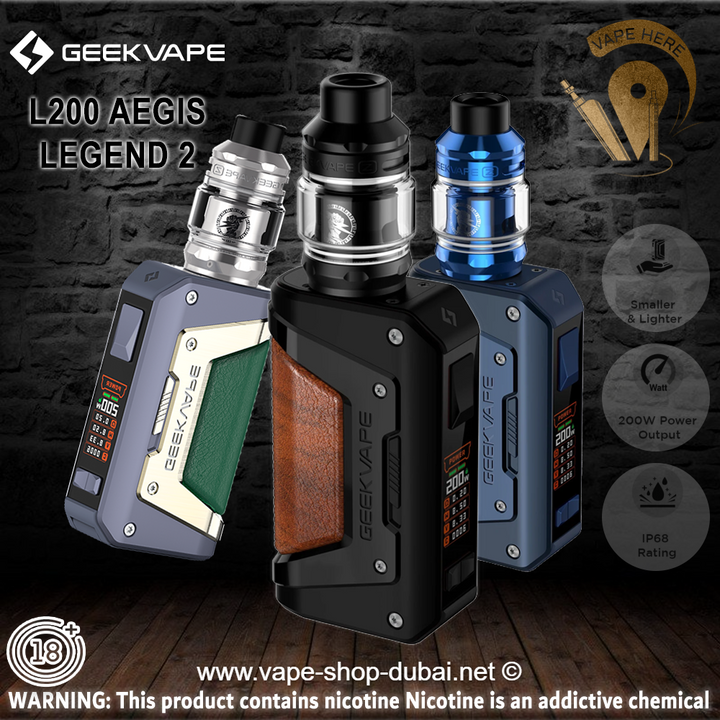 GEEKVAPE L200 AEGIS LEGEND 2 200W STARTER KIT | UAE & KSA | Best Vape Shop  In UAE | Vape Alain Delivery