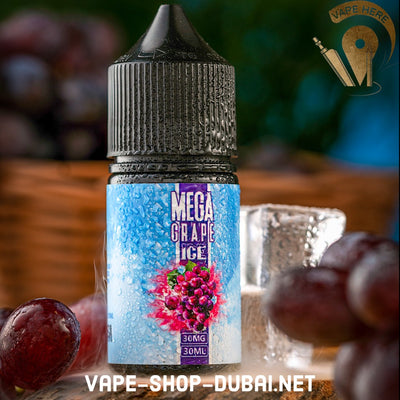 MEGA GRAPE ICE 30ML SALTNIC -GRAND E-LIQUID - Vape Here Store