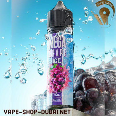 MEGA GRAPE ICE 60ML E-LIQUID -GRAND E-LIQUID - Vape Here Store