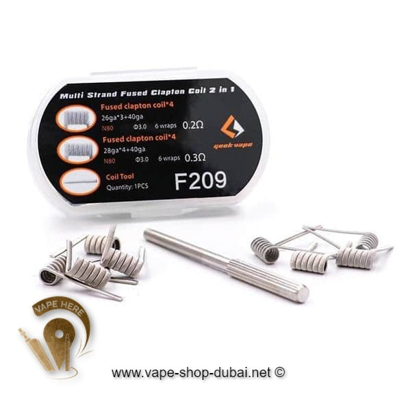 elfbar nachfll pod luft aus GeekVape F209 Multi Strand Fused Clapton Coil 2 in 1 Coil | Vape Alain  Delivery | Vape Jeddah Delivery | Vape Best Price