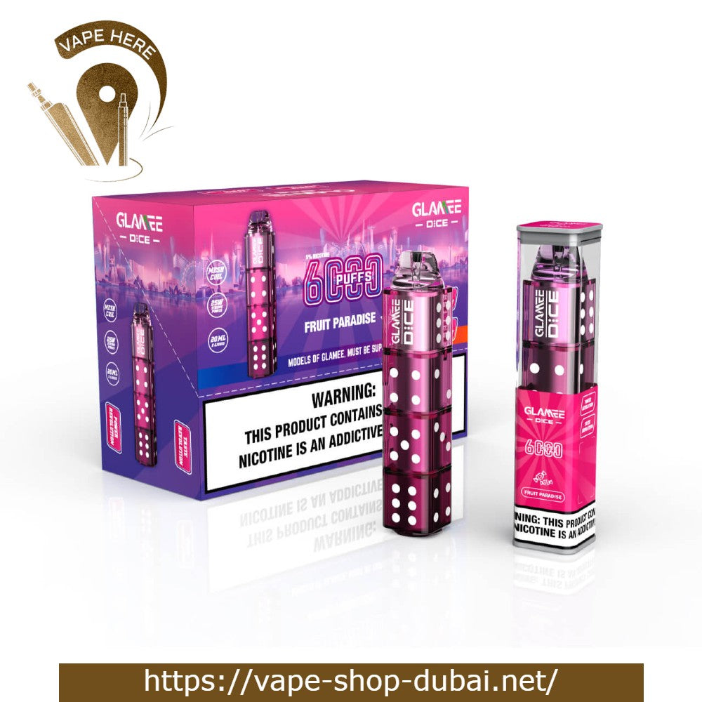 Glamee Dice Disposable Device (6000 Puffs) - 50mg - Vape Here Store