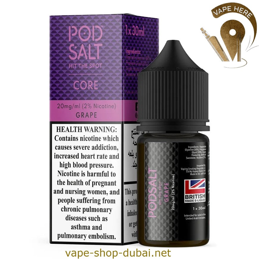 Pod Salt Grape - NicSalt - Vape Here Store