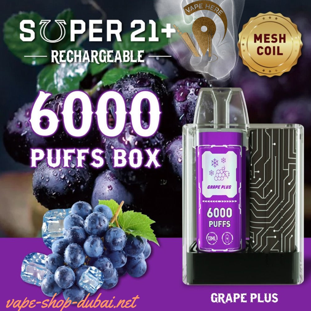 SUPER 21+ 6000 Puffs Disposable Kit - Vape Here Store