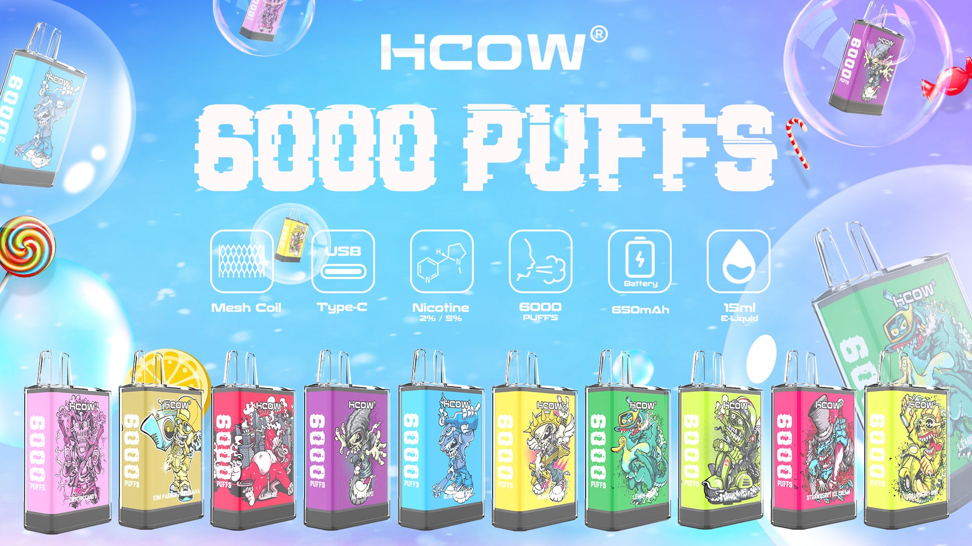 HCOW CR6000 Disposable Vape – 6000 Puffs