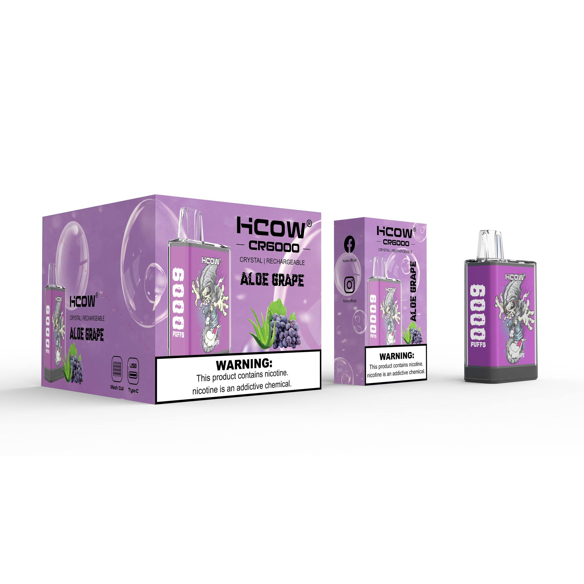 HCOW CR6000 Disposable Vape – 6000 Puffs