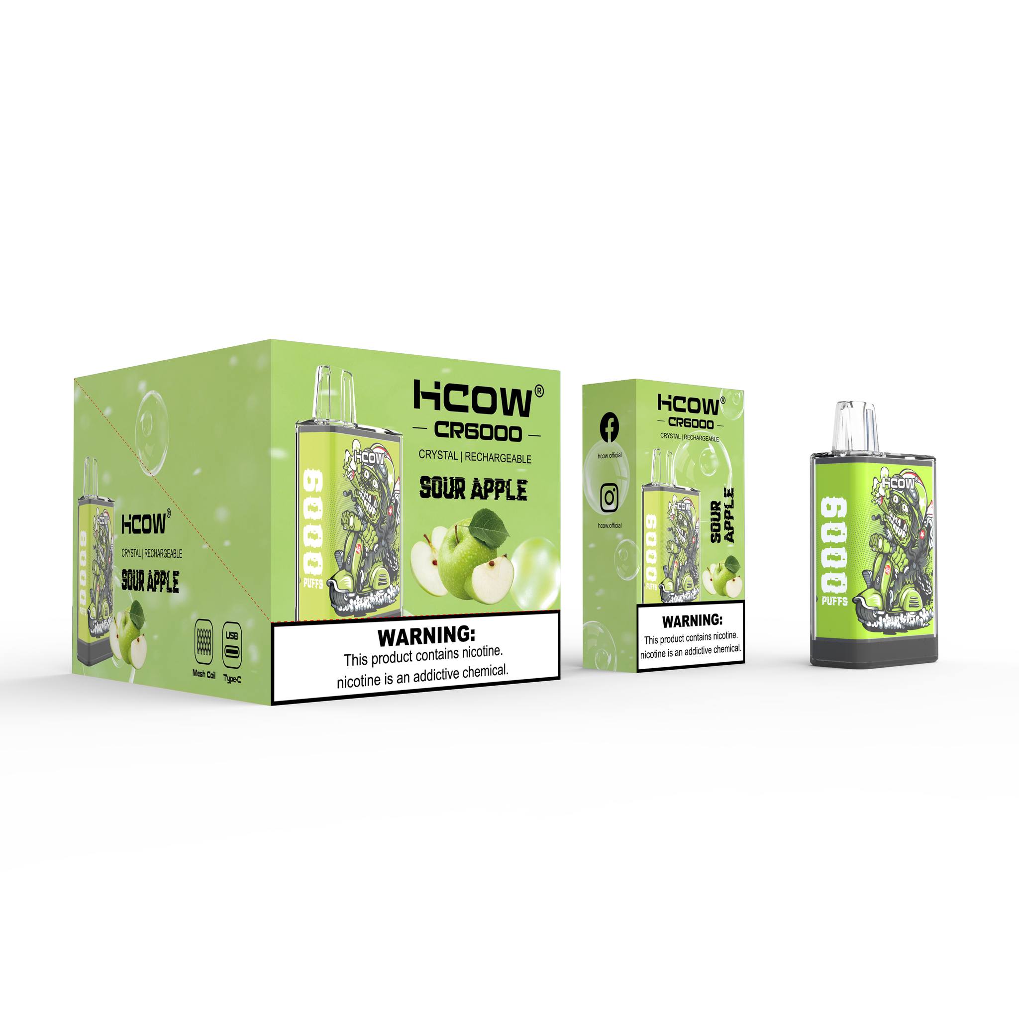 HCOW CR6000 Disposable Vape – 6000 Puffs