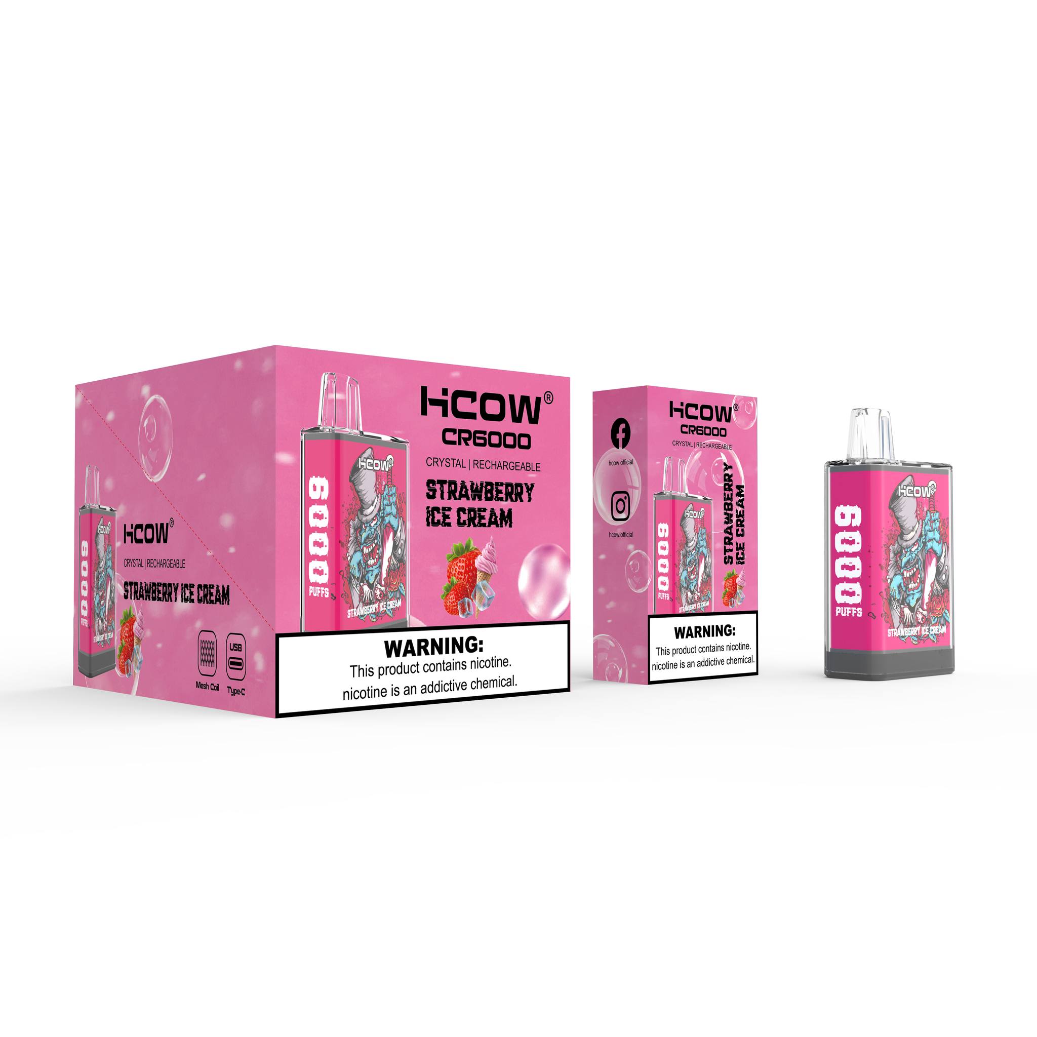 HCOW CR6000 Disposable Vape – 6000 Puffs