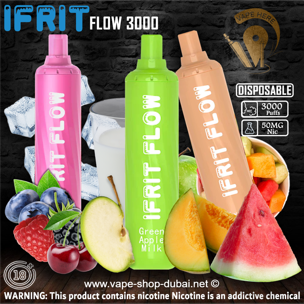 IFRIT FLOW 3000 Puffs Disposable Pod Device (50mg) - Vape Here Store