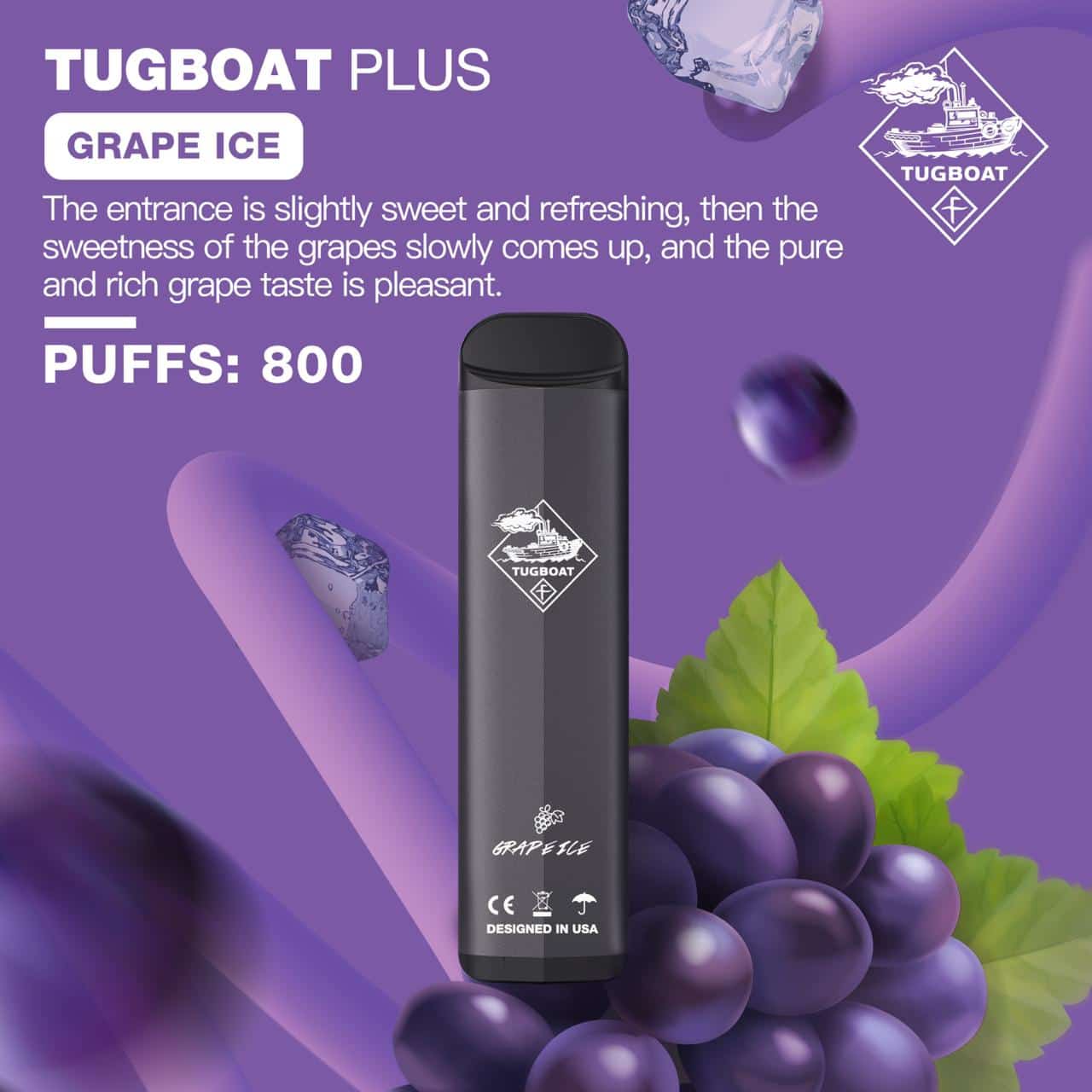 TUGBOAT PLUS VAPE DISPOSABLE PODS (800 Puffs) - Vape Here Store