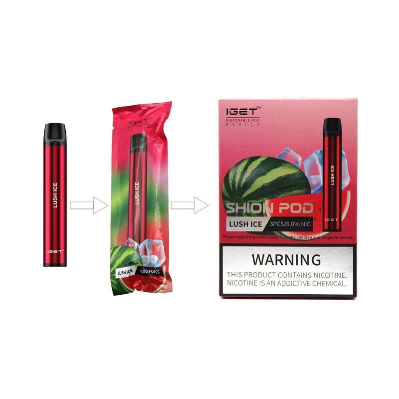 IGET SHION Disposable Pod Device 400mAh (60MG - 3Pcs/Pack) Abudhabi Dubai KSA Oman Jordan Egypt