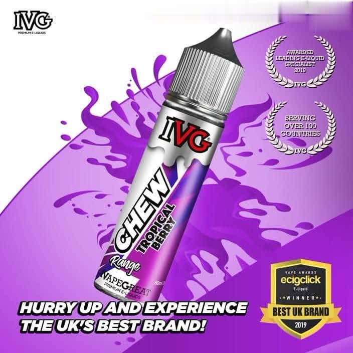 Chew Tropical Berry 60ml E juice by IVG - Vape Here Store