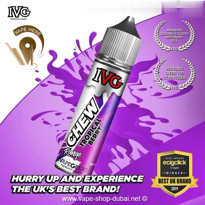 Chew Tropical Berry 60ml E juice by IVG - Vape Here Store