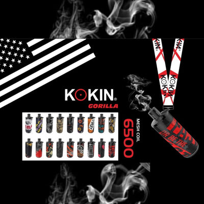 KOKIN GORILLA  6500 PUFFS DISPOSABLE VAPE - Vape Here Store