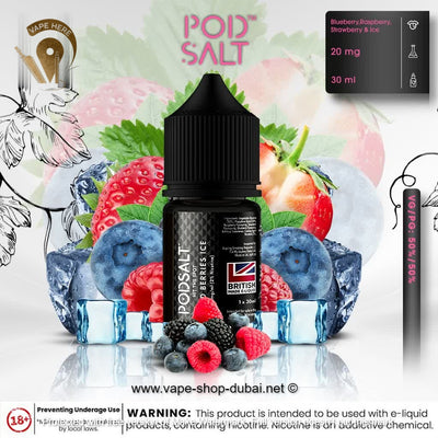 Pod Salt - Mixed Berries Ice - NicSalt - Vape Here Store