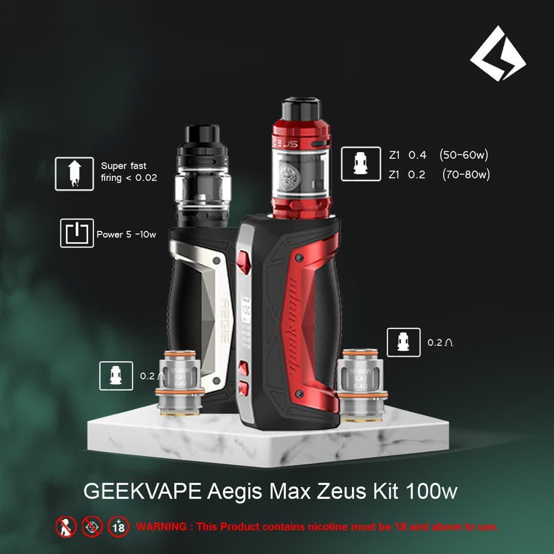 GEEKVAPE Aegis Max Zeus Starter Kit 100W - Vape Here Store