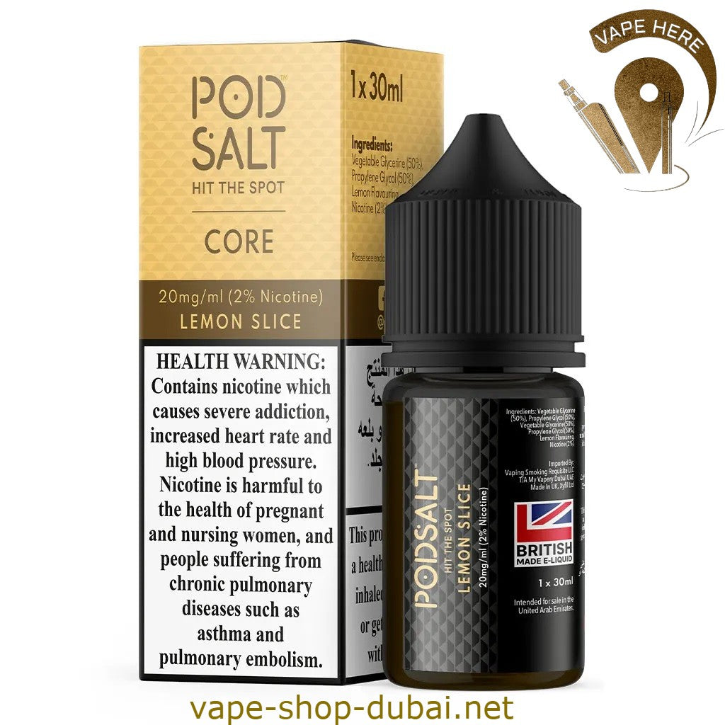 Pod Salt - Lemon Slice - NicSalt - Vape Here Store