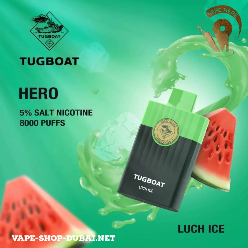 TUGBOAT HERO 8000 PUFFS DISPOSABLE VAPE - Vape Here Store